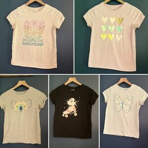 ✨ Cat & Jack Girls’ Graphic Tee Bundle – Size L (10/12) ✨